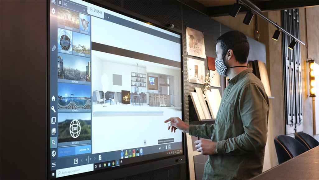 A Coblonal molda seus projetos de design de interiores com o monitor interativo Clevertouch e seu software LYNX Blackboard