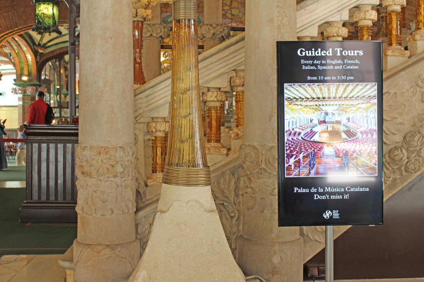 Monitores y software en el Palau de la Música Catalana